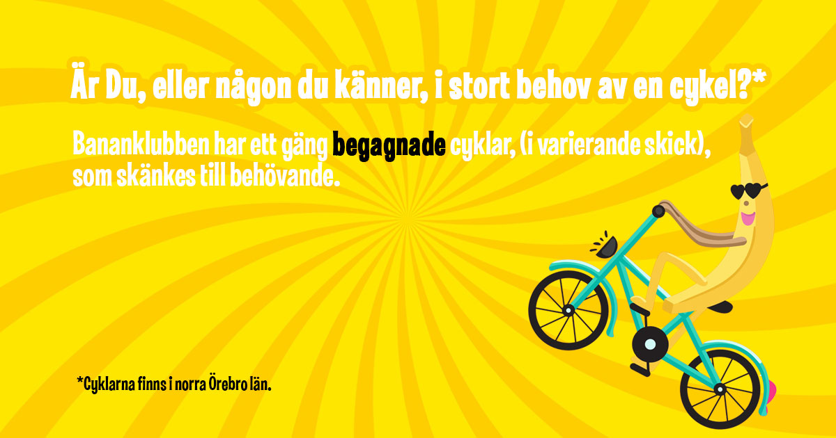 Över 60 cyklar skänks bort